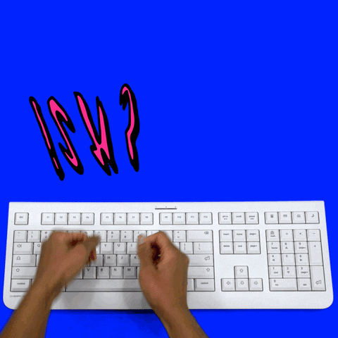 A gif of someone smashing a keyboard into small pieces